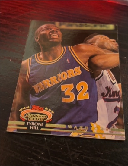 1992-93 Topps Stadium Club #42 Tyrone Hill Golden State Warriors — front