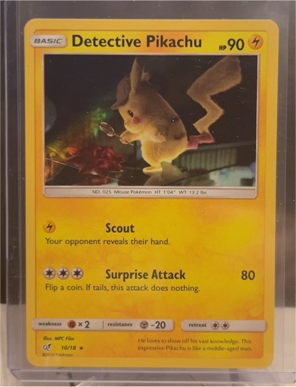 2019 Pokémon TCG Detective Pikachu #10/18 — front