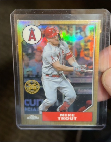 2022 Topps Chrome #87BC-1 Mike Trout 1987 Topps Baseball 35th Anniversary — front