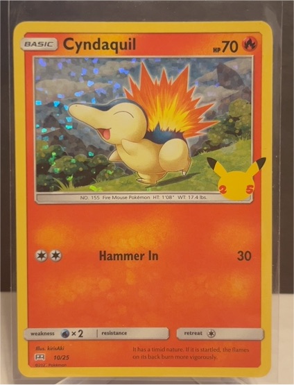 2021 Pokémon 25th Anniversary #10 Cyndaquil — front