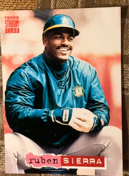 1994 Topps Stadium Club #307 Ruben Sierra — front