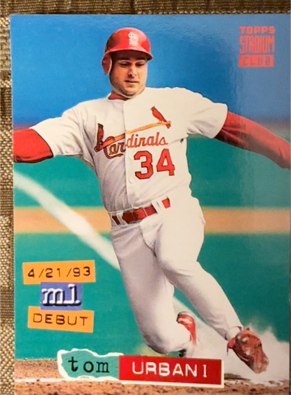 1994 Topps Stadium Club #392 Tom Urbani — front