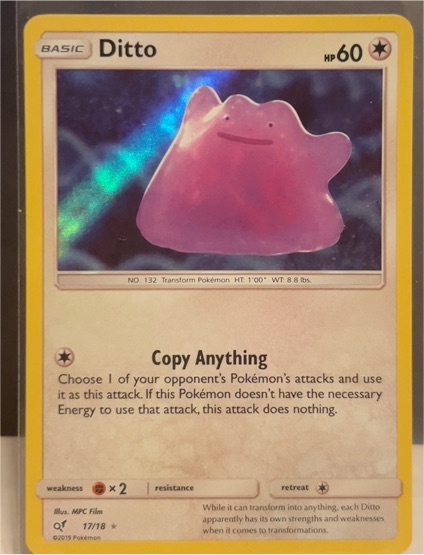2019 Pokémon Detective Pikachu #17 Ditto — front
