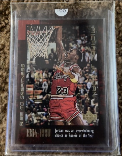 1999 Upper Deck #23 Michael Jordan Rise to Greatness 1984-1990 — front