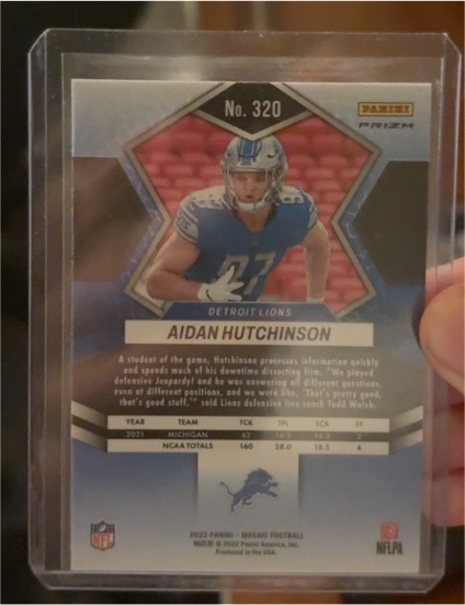 2022 Panini Mosaic #320 Aidan Hutchinson — front