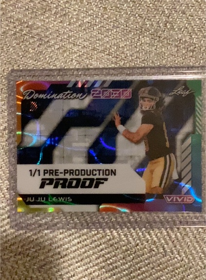 2024 Leaf Vivid Domination Pre-Production Proof #Ju Ju Lewis — front