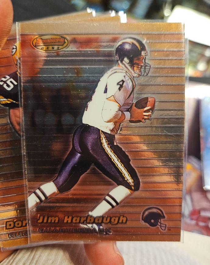 1999 Bowman's Best #83 Jim Harbaugh — front