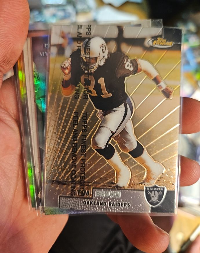 1999 Topps Finest #59 Tim Brown — front