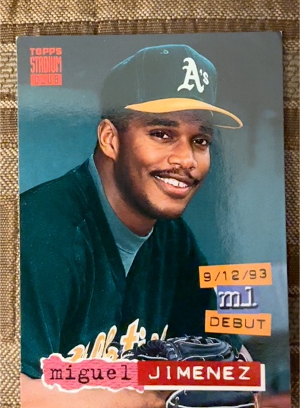 1994 Topps Stadium Club #356 Miguel Jimenez — front