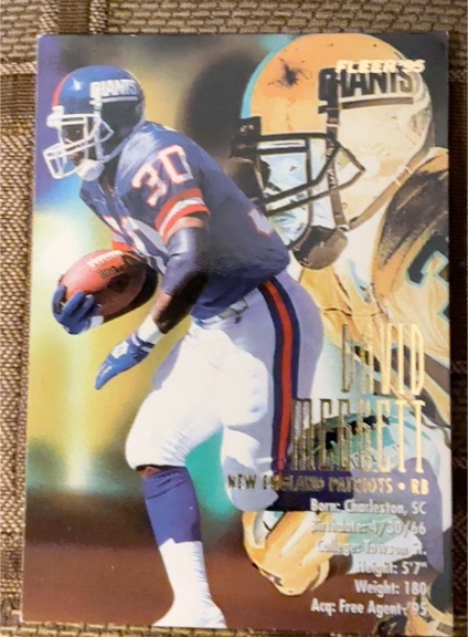 1995 Fleer #256 Dave Meggett — front