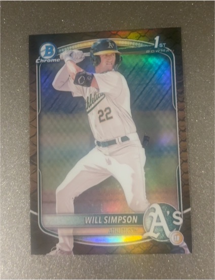 2025 Bowman Chrome #BCP-35 Will Simpson — front