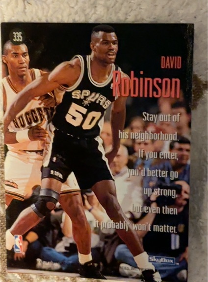1994-95 SkyBox Premium #335 David Robinson — front