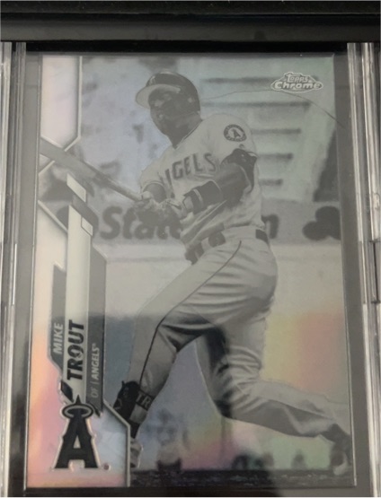 2020 Topps Chrome #1 Mike Trout Sepia Refractor — front
