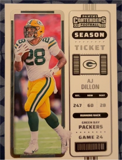 2022 Panini Contenders Season Ticket #42 AJ Dillon — front