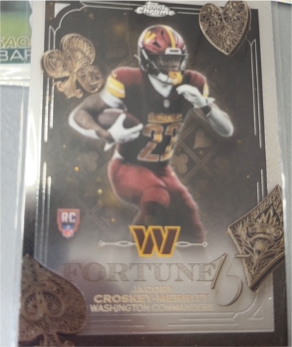 2025 Topps Chrome Fortune 15 #F15-29 Jacory Croskey-Merritt — front