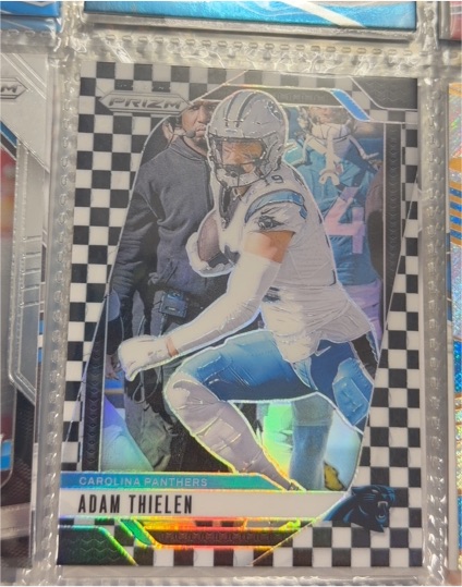 2024 Panini Prizm #39 Adam Thielen Black & White Checkerboard — front