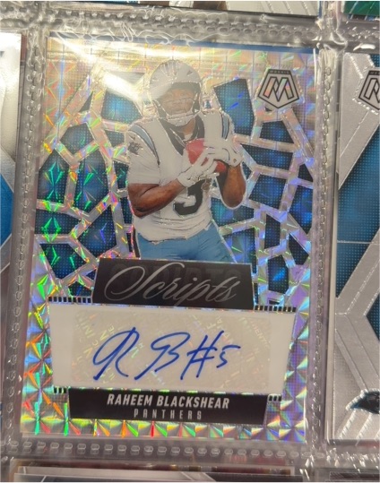 2025 Panini Mosaic #SCR-RBR Raheem Blackshear Scripts — front