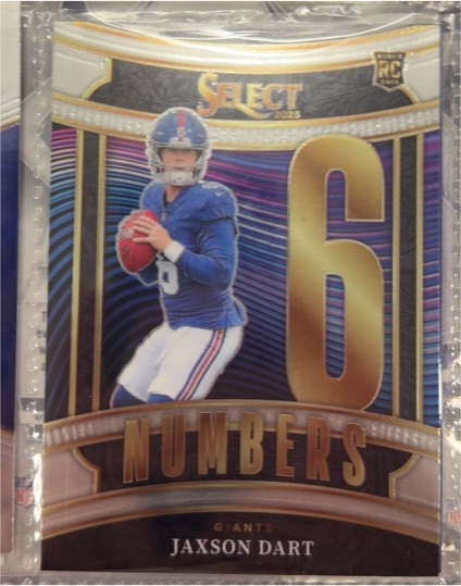 2025 Panini Select #16 Jaxson Dart Numbers Insert Rookie Card — front