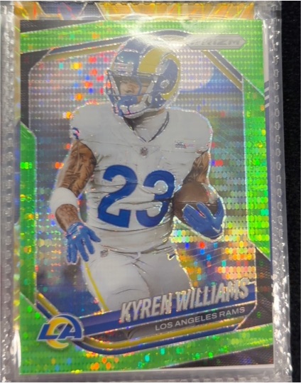 2024 Panini Prizm #167 Kyren Williams Neon Green Pulsar — front