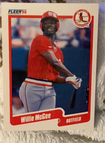 1990 Fleer #253 Willie McGee — front