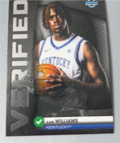 2025-26 Bowman Chrome #BV-14 Kam Williams — front