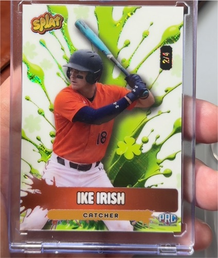 2026 Wild Card Splat #SPLAT Ike Irish — front
