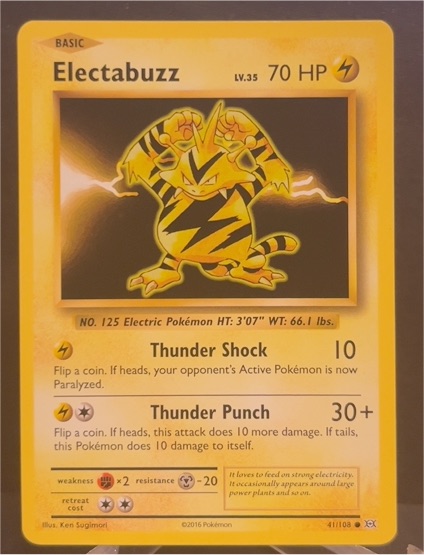 2016 Pokémon XY Evolutions #41 Electabuzz — front