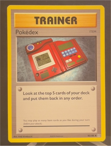 2016 Pokémon XY Evolutions #82 Pokedex — front
