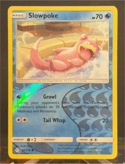 2019 Pokémon Sun & Moon Unbroken Bonds #42 Slowpoke — front