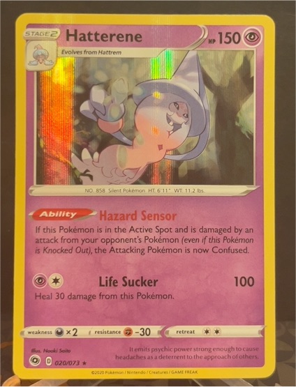2020 Pokémon Champions Path #020 Hatterene — front