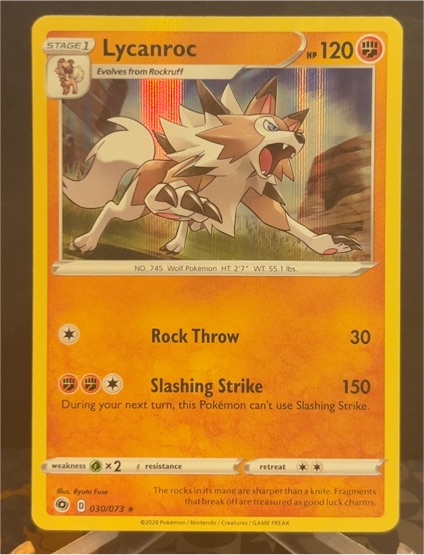 2020 Pokémon Champions Path #30 Lycanroc — front
