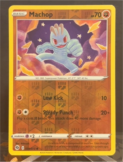 2020 Pokemon Champion's Path #24 Machop — front
