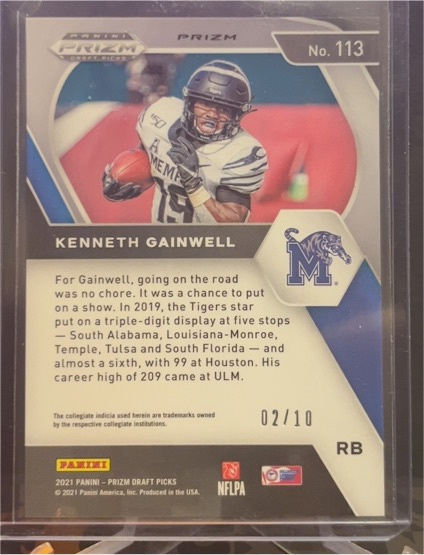 2021 Panini Prizm Draft Picks #113 Kenneth Gainwell — front