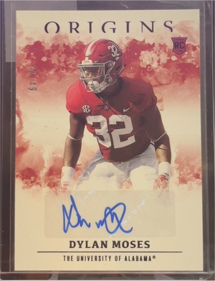 2021 Panini Chronicles Draft Picks Origins #OA-DYM Dylan Moses Rookie Auto — front