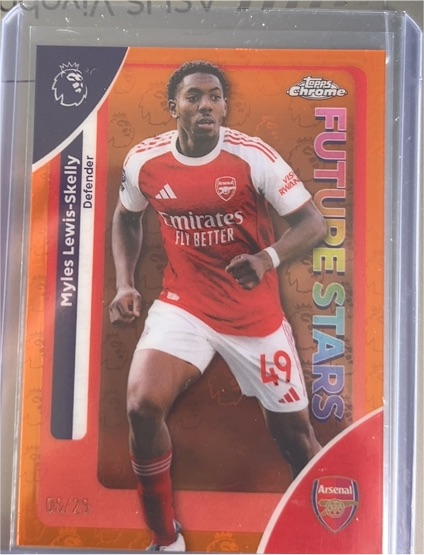 2026 Topps Chrome Premier League #20 Myles Lewis-Skelly Arsenal Future Stars — front