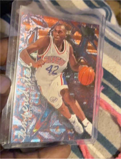 1995-96 Fleer Metal Tempered Steel #9 Jerry Stackhouse — front
