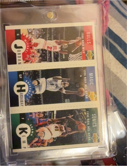 1996-97 Upper Deck Collector's Choice #M11/M60/M78 Michael Jordan / Anfernee Hardaway / Shawn Kemp — front