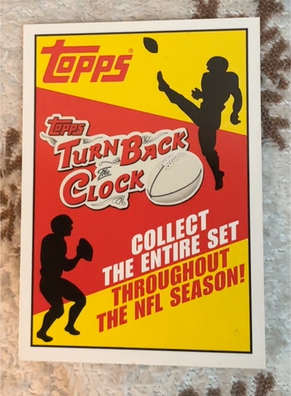 2007 Topps Turn Back The Clock #NNO Promotional Card — front