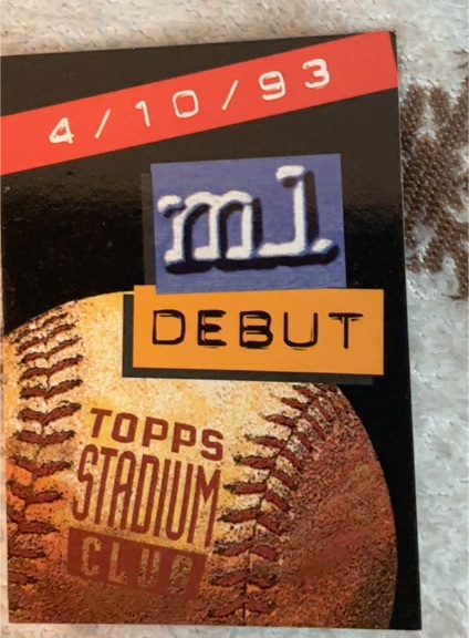 1994 Topps Stadium Club #8 4/10/93 ML Debut Info Card — front