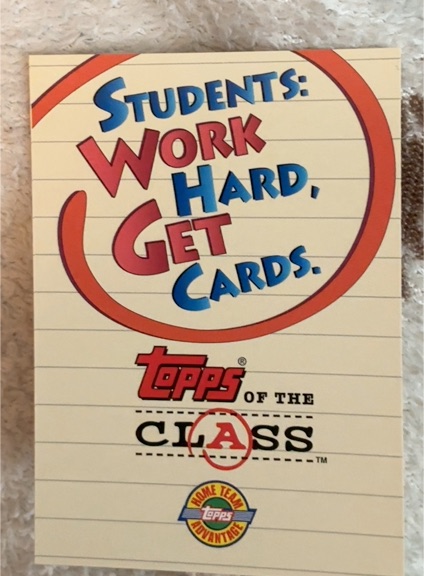 2006 Topps of the Class Promo Card Students: Work Hard, Get Cards — front