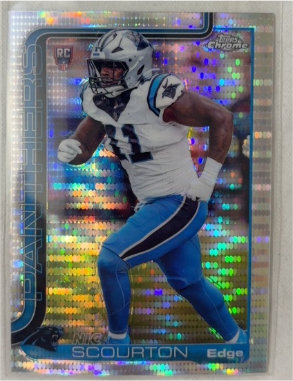 2025 Topps Chrome #353 Nic Scourton Pulsar Refractor — front
