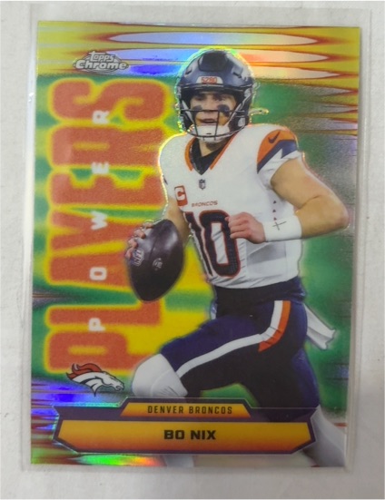 2025 Topps Chrome Power Players #PP-9 Bo Nix — front