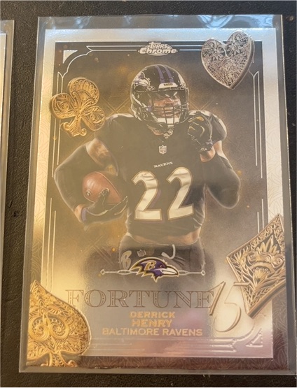 2025 Topps Chrome Fortune 15 #F15-10 Derrick Henry — front