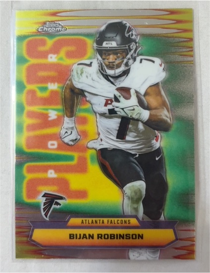 2025 Topps Chrome Power Players #PP-11 Bijan Robinson — front