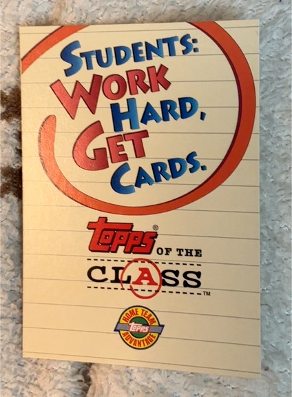 2006 Topps of the Class Promo Card Students: Work Hard, Get Cards — front