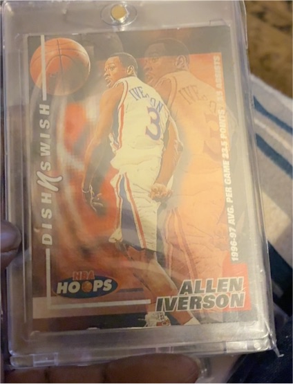 1997-98 NBA Hoops #4 Allen Iverson Dish N Swish — front