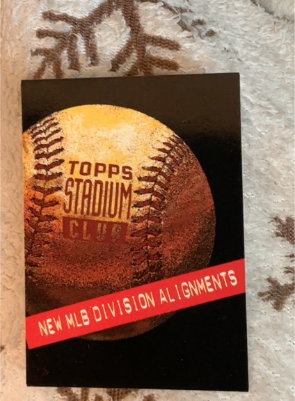 1994 Topps Stadium Club #10 New MLB Division Alignments — front