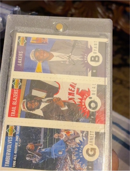 1996-97 Upper Deck Collector's Choice #M129/M158/M139 Kobe Bryant / Kevin Garnett / Jermaine O'Neal Rookie Card — front