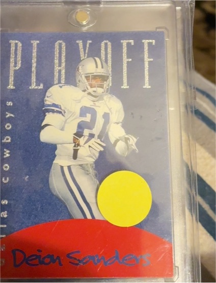 1996 Playoff Felt #2 Deion Sanders Dallas Cowboys — front