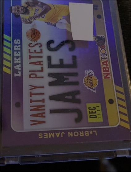 2020-21 Panini NBA Hoops Vanity Plates #3 LeBron James — front